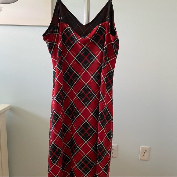 ❤️🖤VINTAGE CHECKERED MICHAEL KORS SLIP DRESS❤️🖤 - Picture 3 of 4